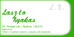 laszlo nyakas business card