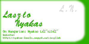 laszlo nyakas business card